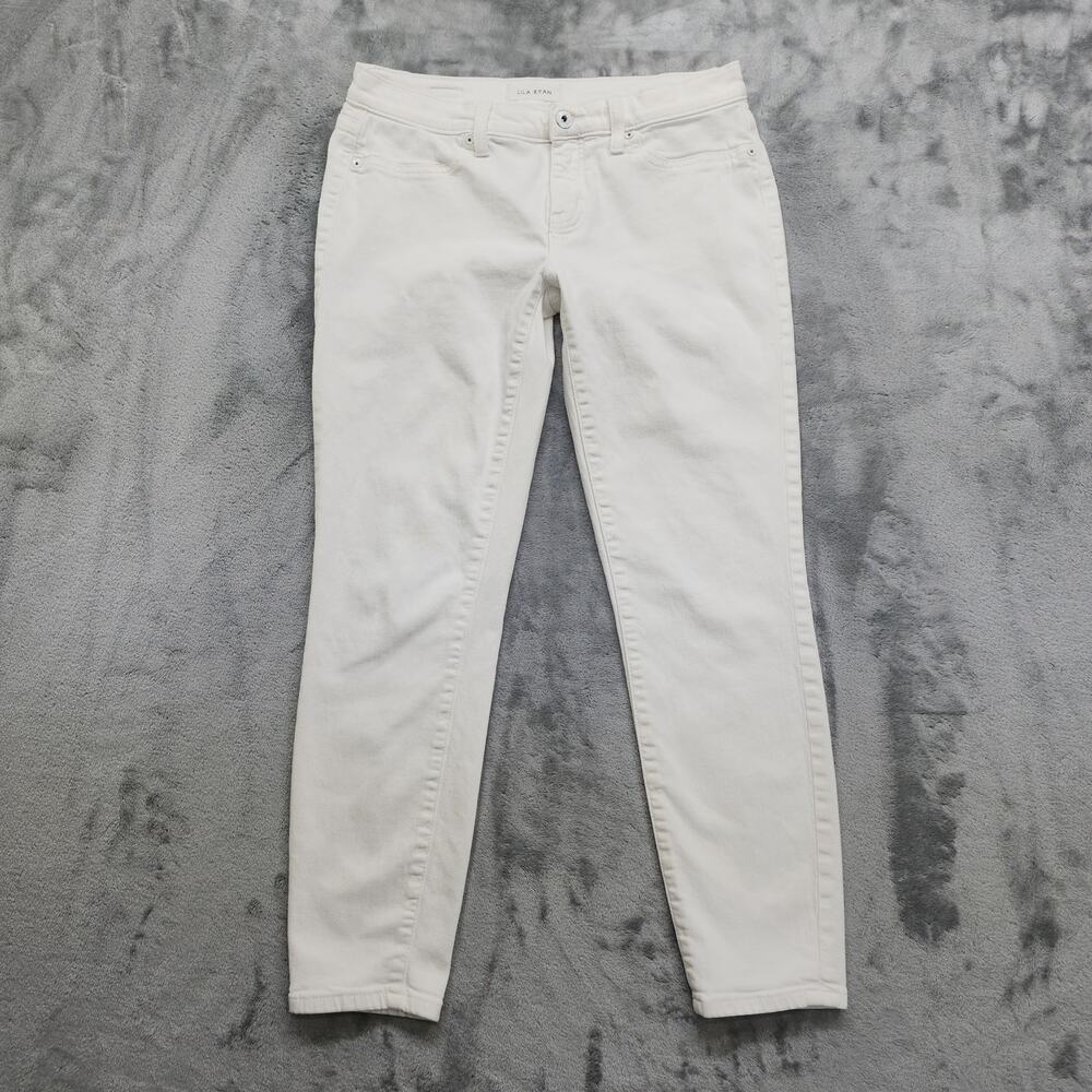 Lila Ryan Jeans Womens 28 White Low Rise Skinny Ankle Jegging Stretch‎ Casual